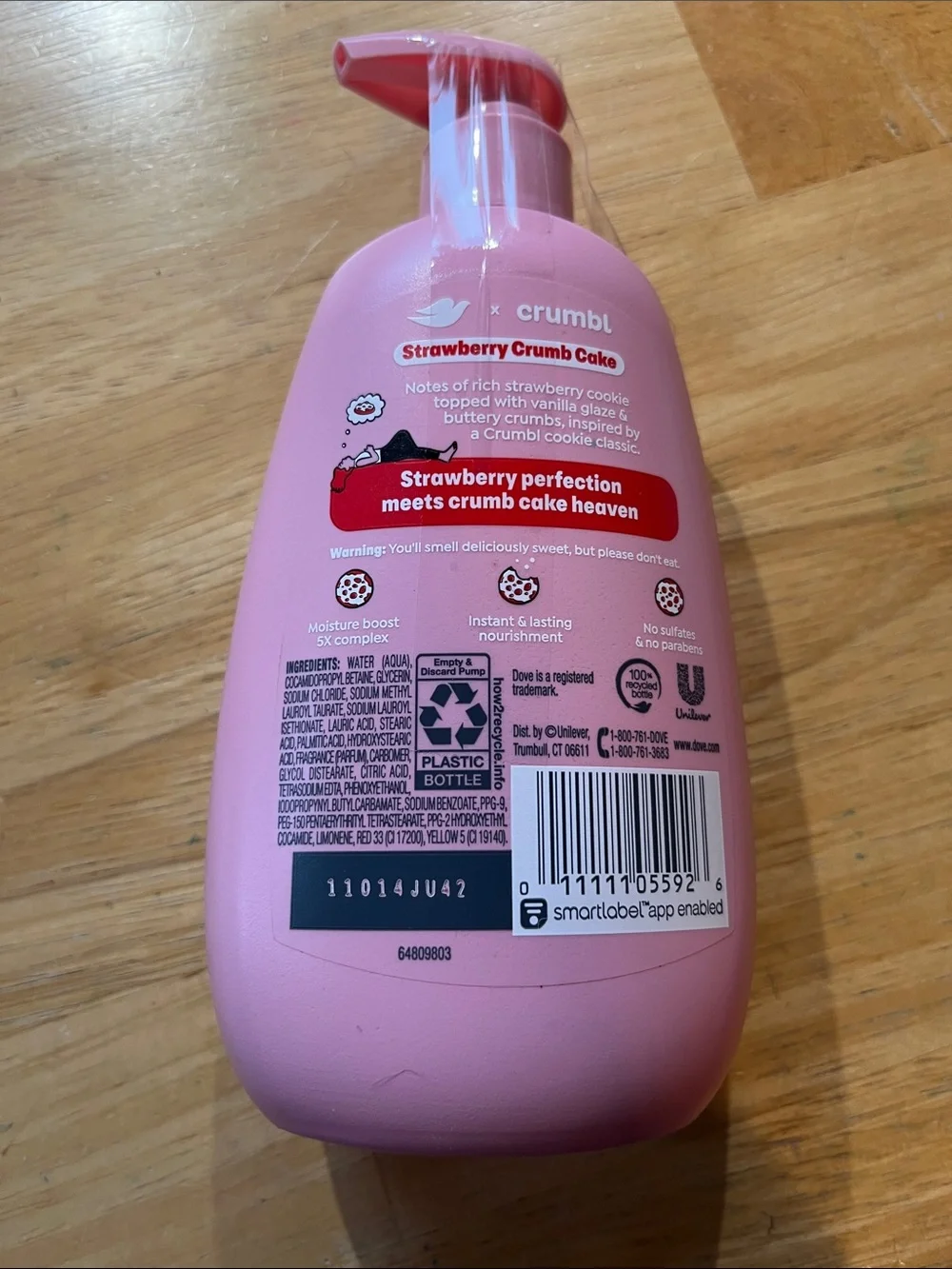 Limited Edition Dove - Strawberry Crumb Cake Hand Wash - Pink